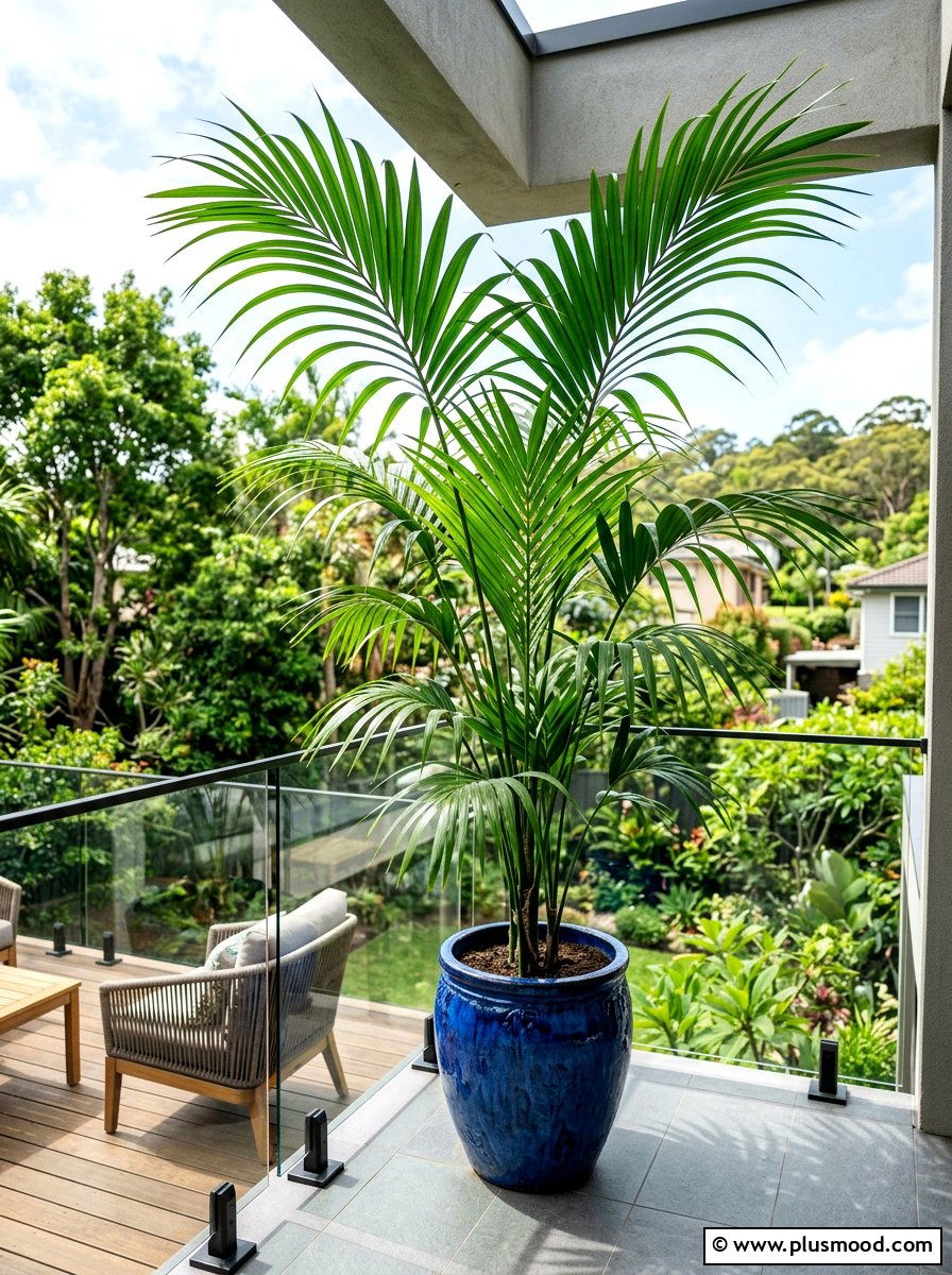 Potted Palm Tree - 25 summer island style backyard ideas