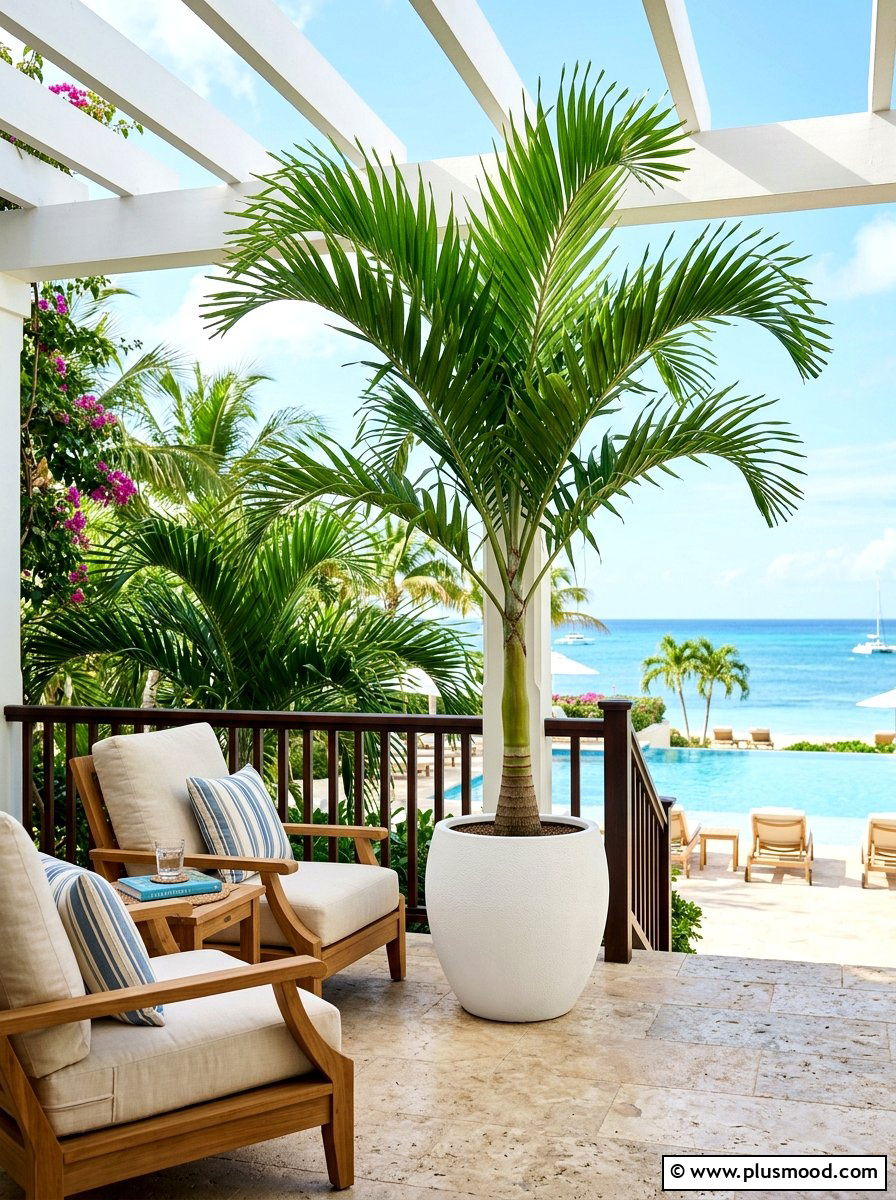 Potted Palm Tree - 25 summer porch planter ideas