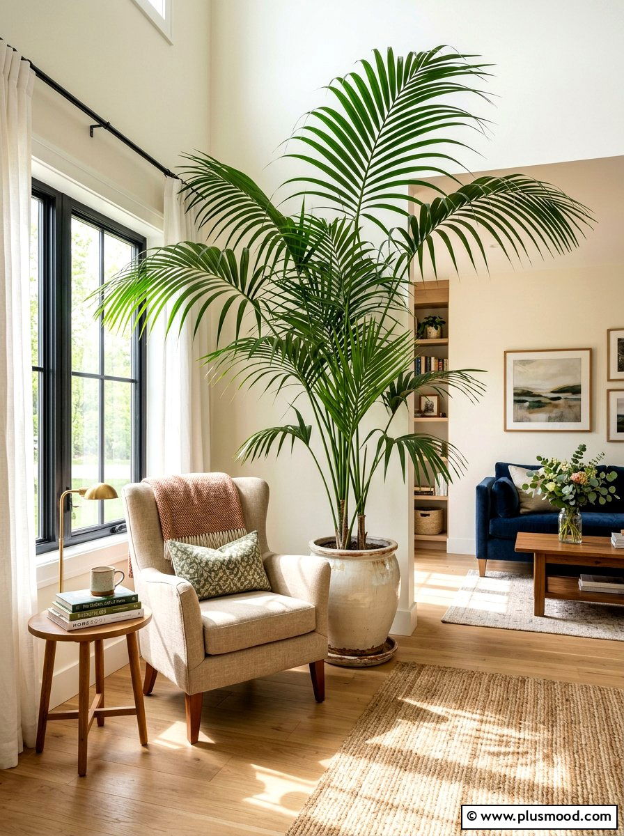 Potted Palm Tree - 25 summer tropical living room ideas