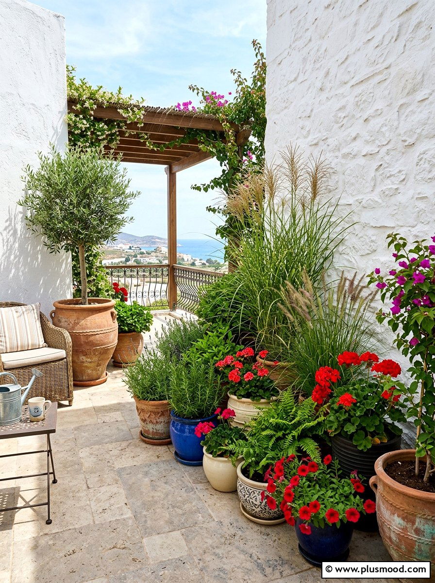Potted Patio Plants - 25 small backyard ideas for renters