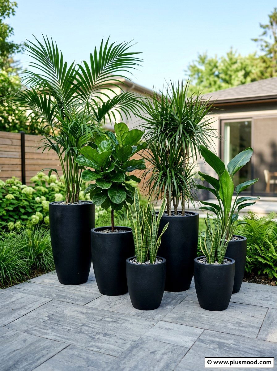 Potted Plant Arrangement - 25 small backyard ideas modern style