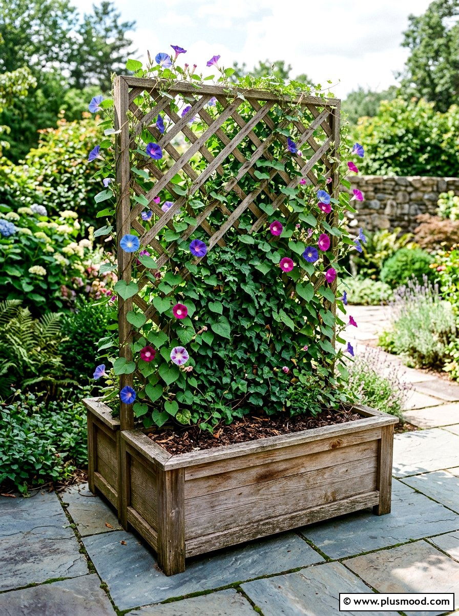 Potted Plant Lattice - 25 small backyard ideas with lattice