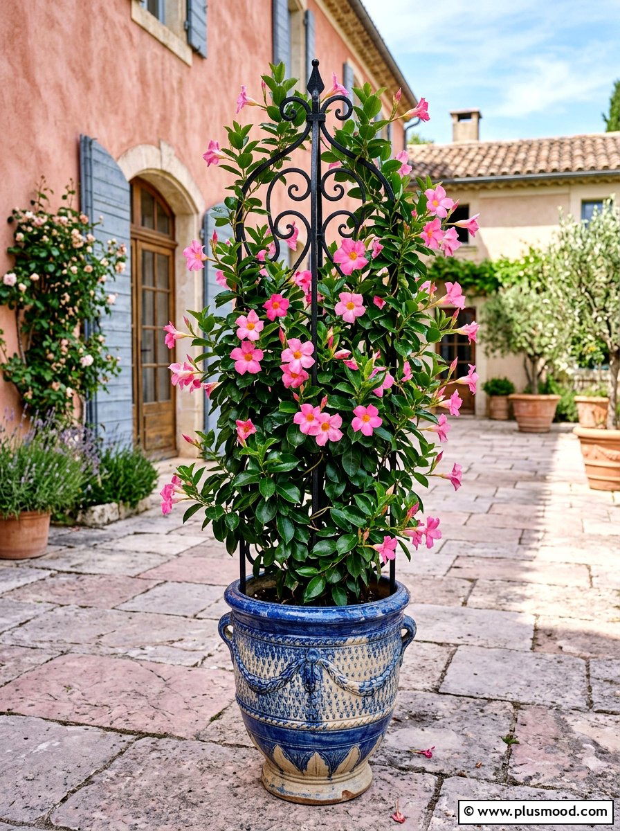 Potted Plant Trellis - 25 small backyard ideas with trellis