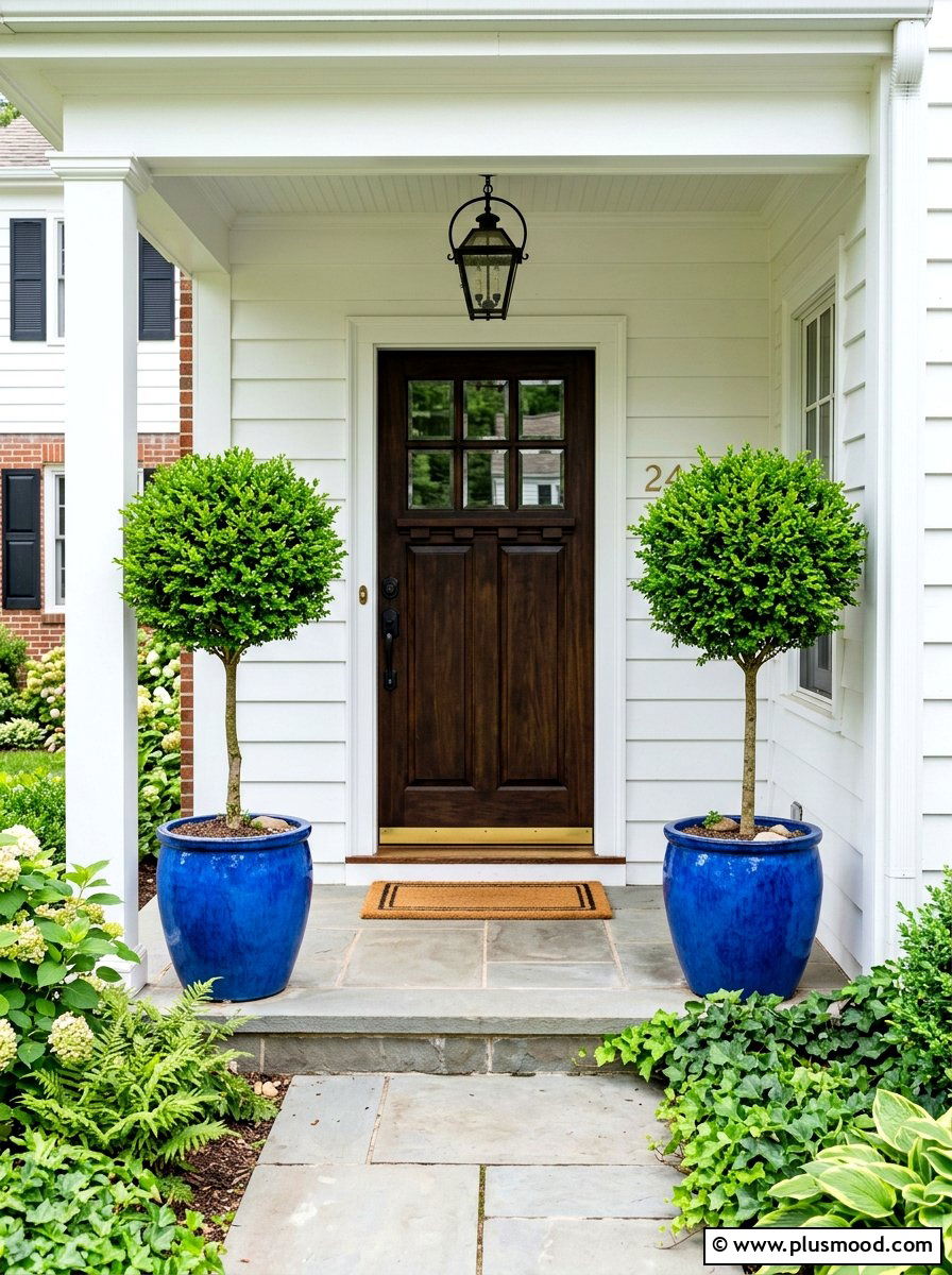 Potted Porch Plant - 25 summer front yard curb appeal ideas