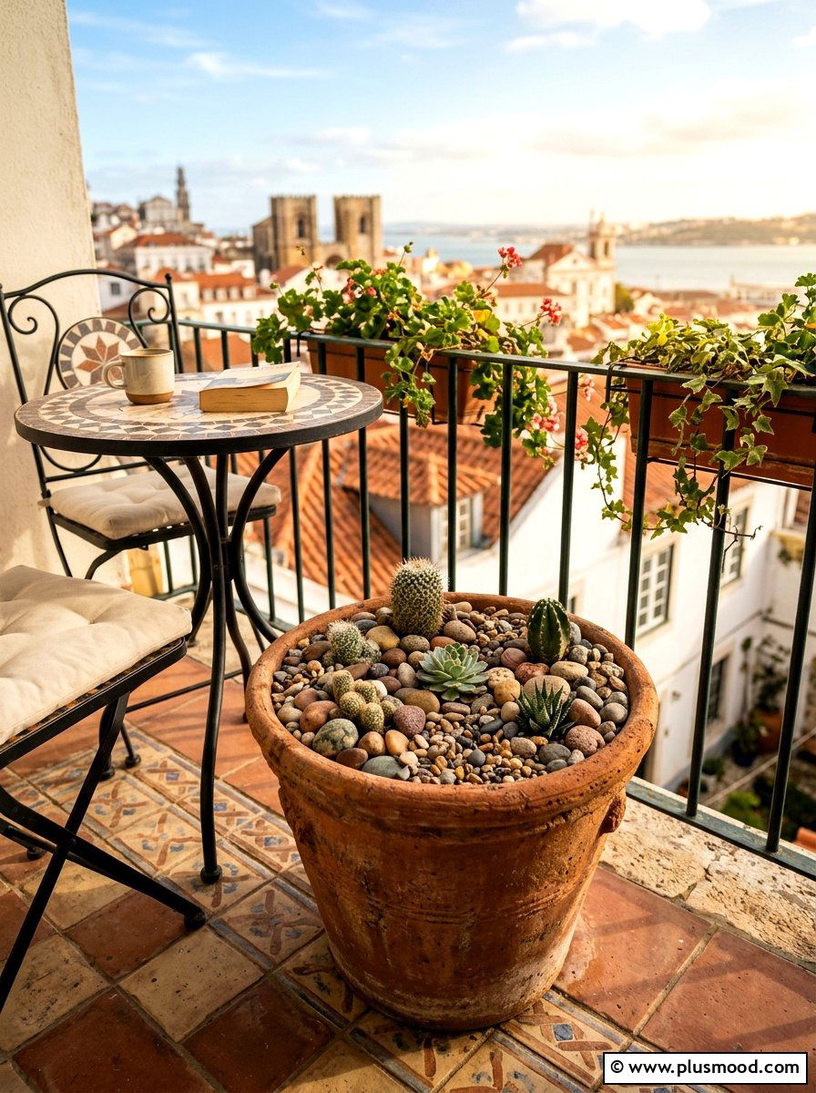 Potted Rock Cactus - 25 painted rock ideas with cactus design