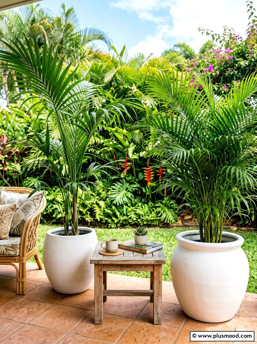 Potted Tropical Plants - 25 cute summer balcony ideas