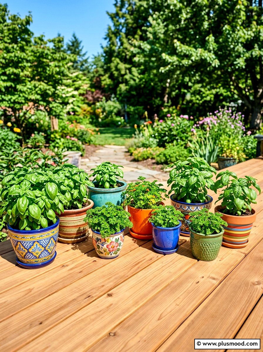 Potted herb garden - 25 summer herb garden ideas