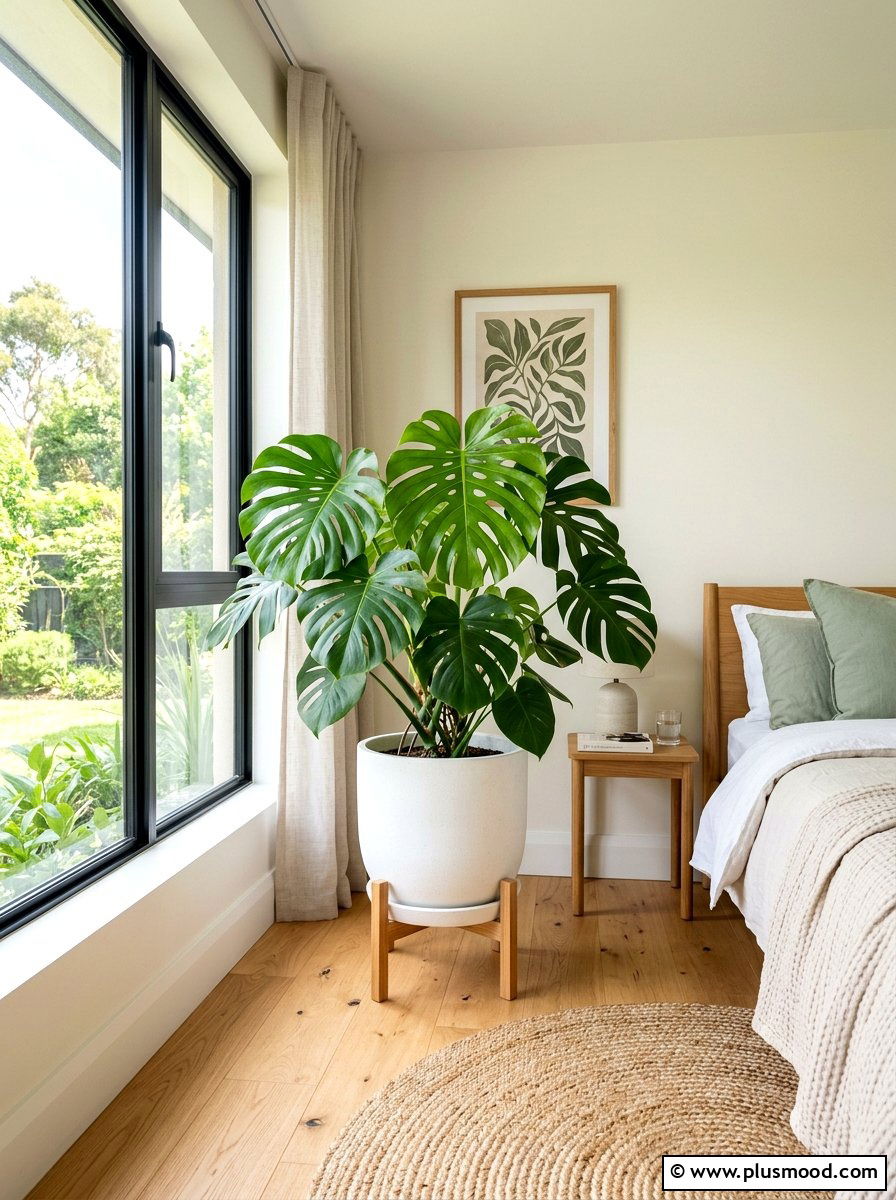 Potted indoor plant - 25 late summer bedroom decor ideas
