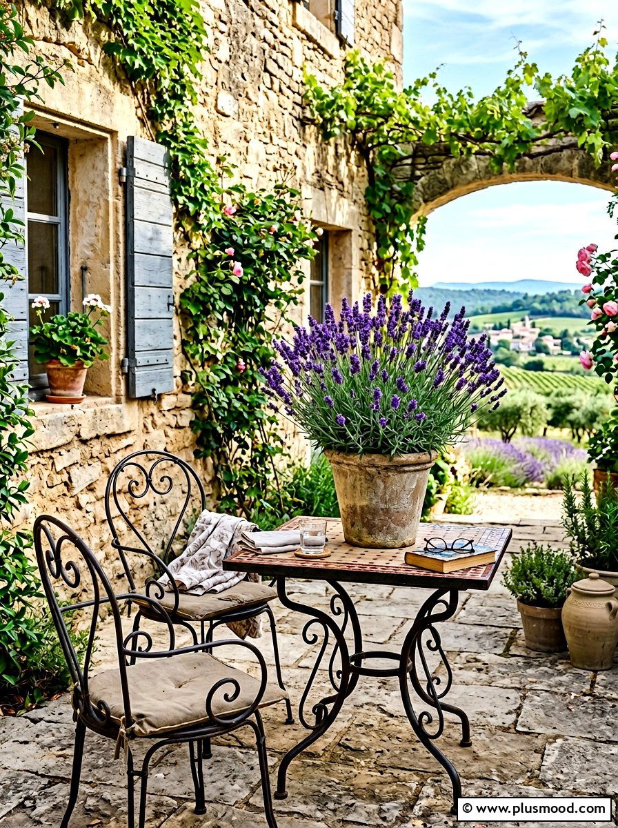 Potted lavender plant - 25 summer patio centerpiece ideas