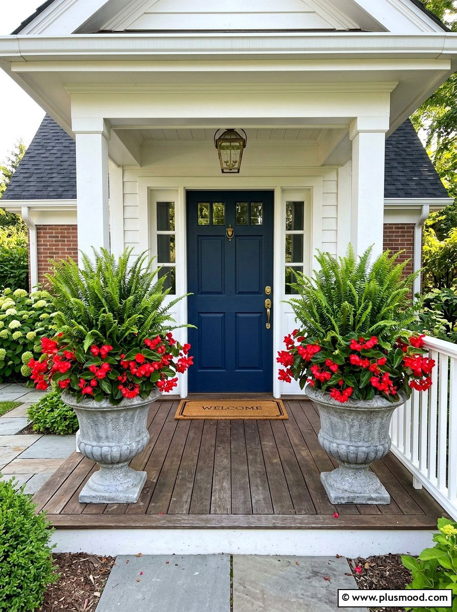 Potted porch plants - 25 summer cheap curb appeal ideas for summer