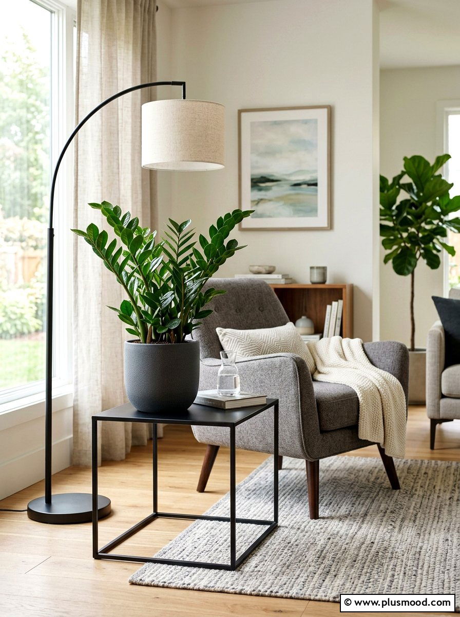 Potted zz plant - 25 summer greenery decor ideas for living room