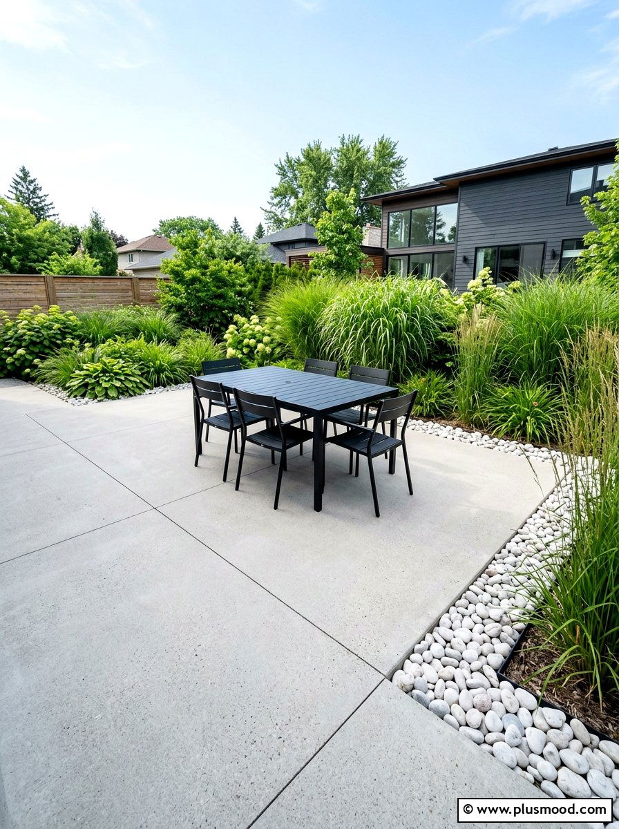 Poured Concrete Patio - 25 small backyard ideas for contemporary homes