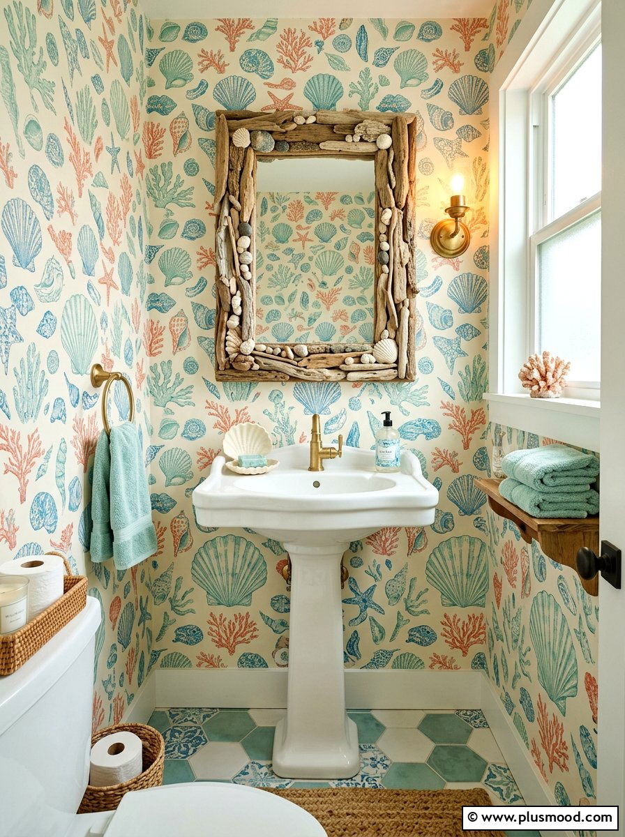 Powder Room Coastal Decor - 25 summer decor ideas with shells