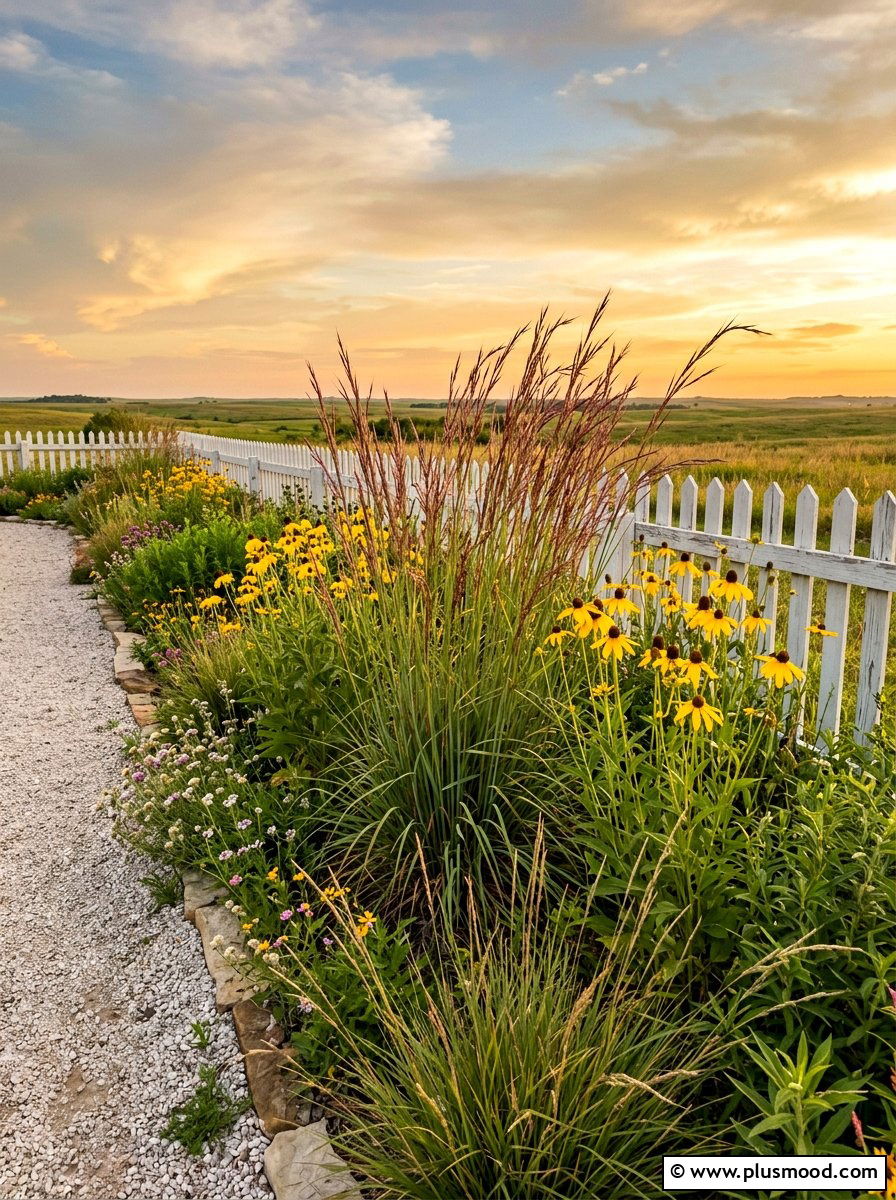Prairie Garden Border - 25 small backyard ideas with native plants