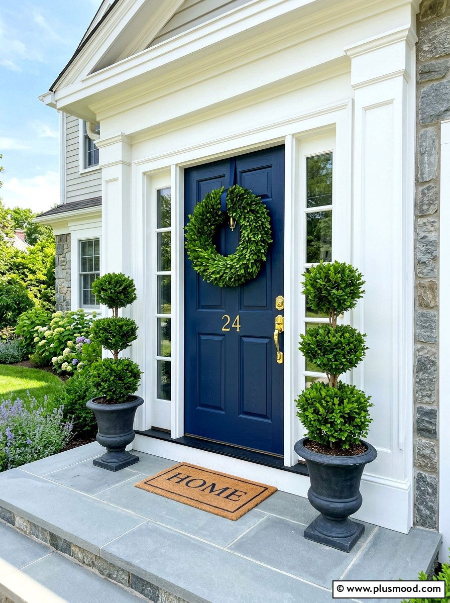 Preserved boxwood wreath - 25 summer front porch wreath ideas
