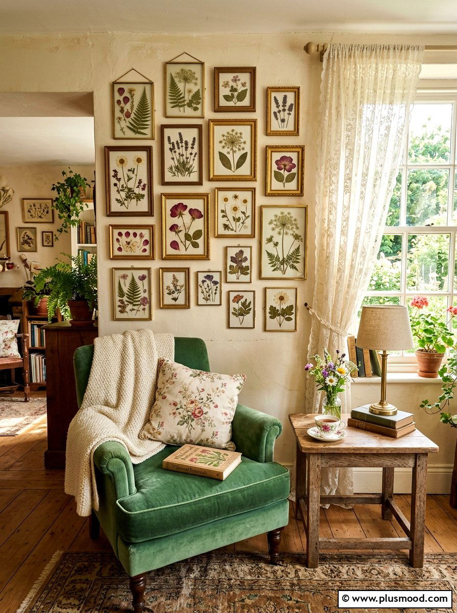 Pressed Flower Frame - 25 summer wall art ideas for living room