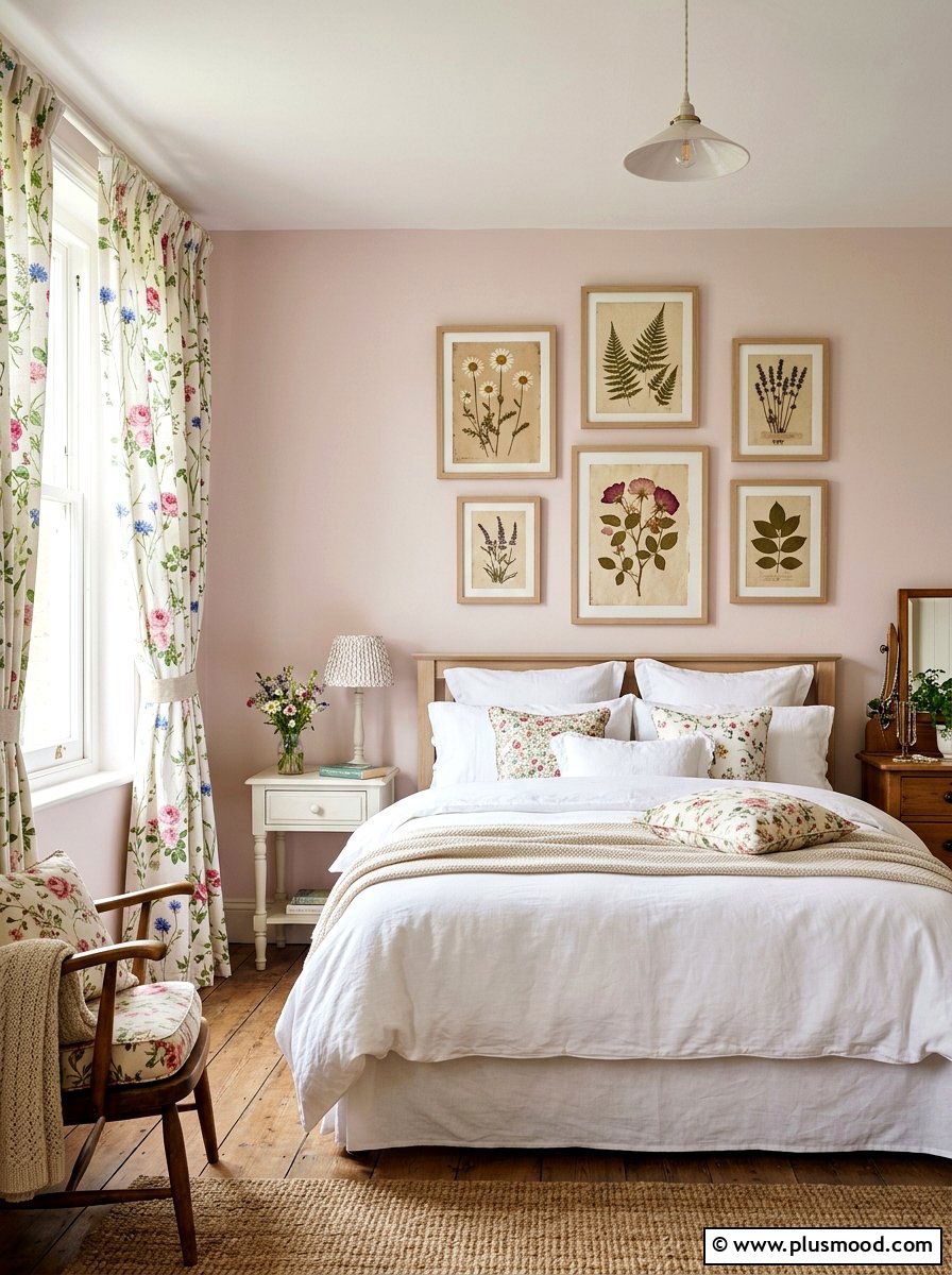 Pressed Flower Framed Art - 25 summer wall decor ideas