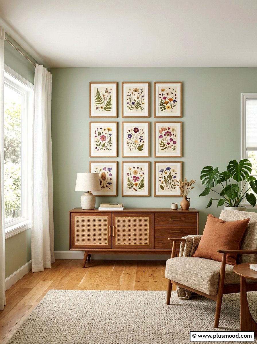 Pressed flower art - 25 summer floral decor ideas for living room