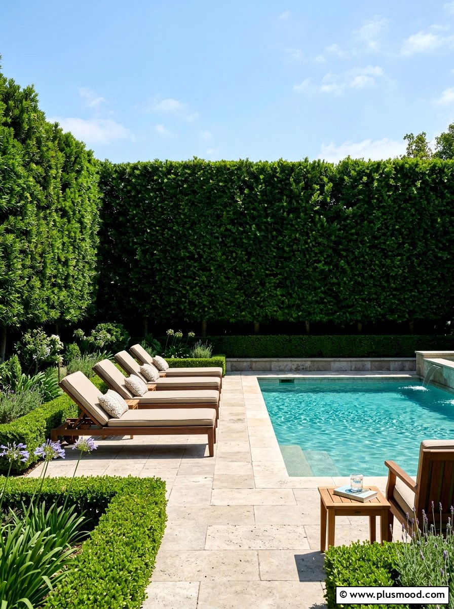 Privacy Hedge For Backyard - 25 pool landscaping ideas for Florida homes