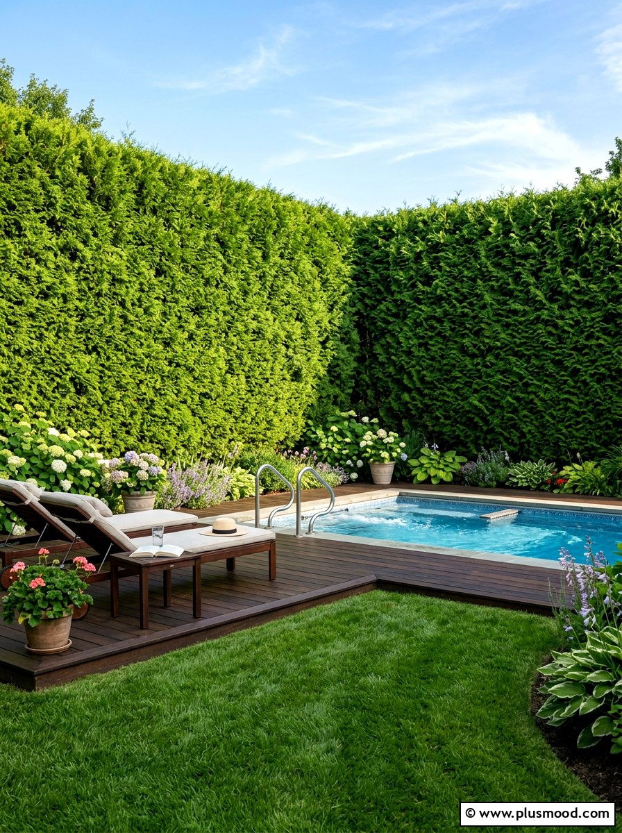 Privacy Hedge For Endless Pool - 25 pool landscaping ideas for endless pools