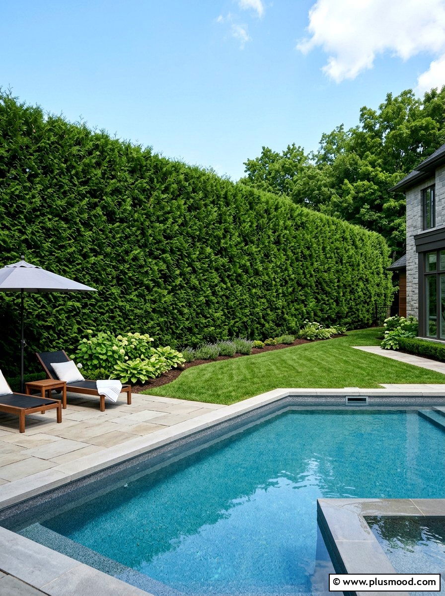 Privacy Hedge Screen - 25 late summer landscaping ideas
