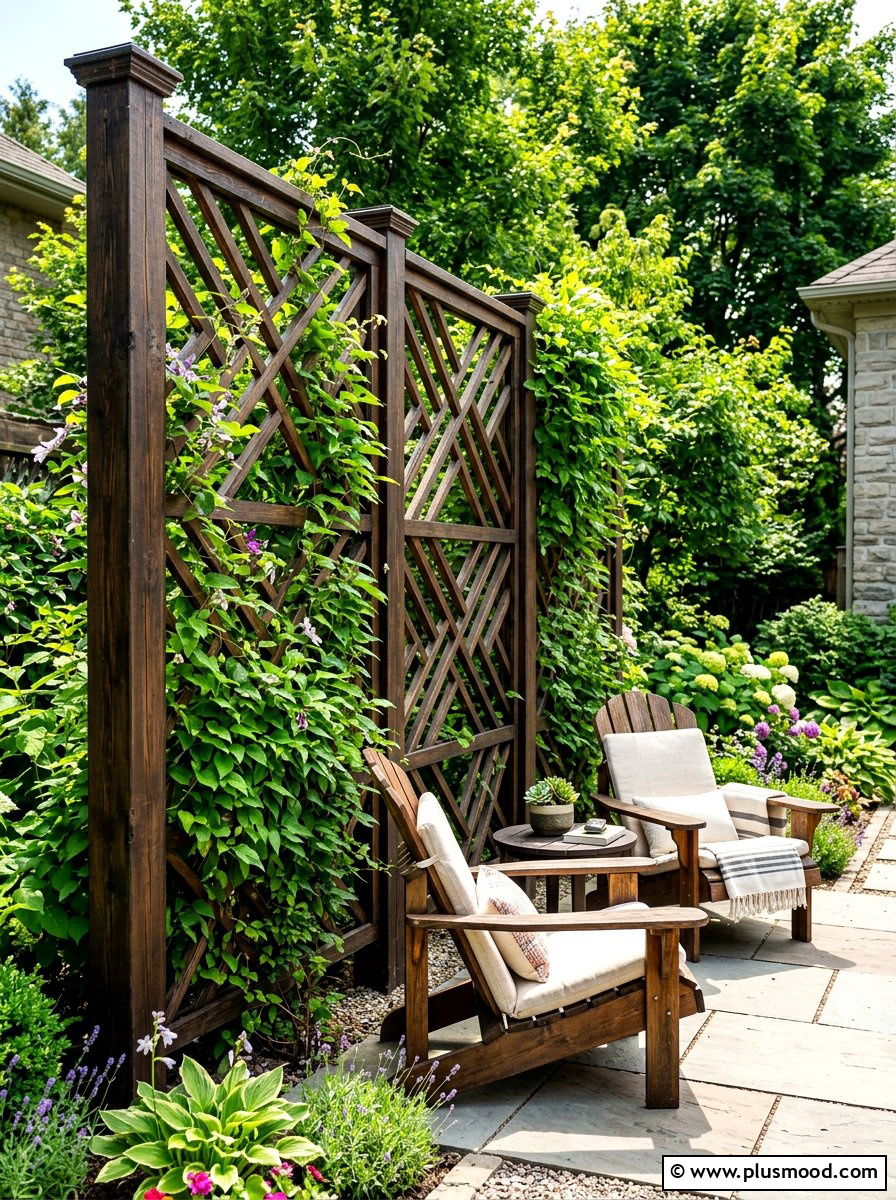 Privacy Lattice Screen - 25 summer backyard refresh ideas