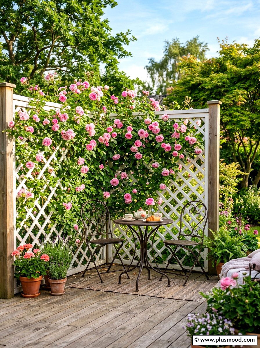 Privacy Lattice Screen - 25 summer patio ideas