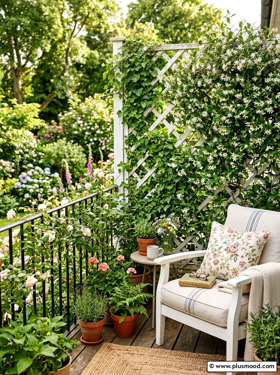 Privacy Lattice With Vines - 25 summer balcony ideas
