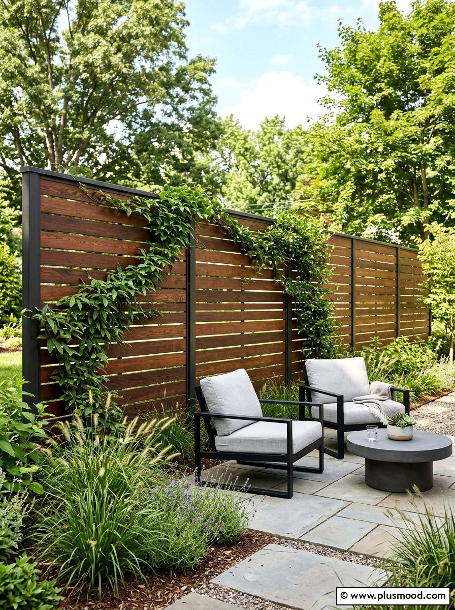 Privacy Screen Fence - 25 small backyard ideas with patio