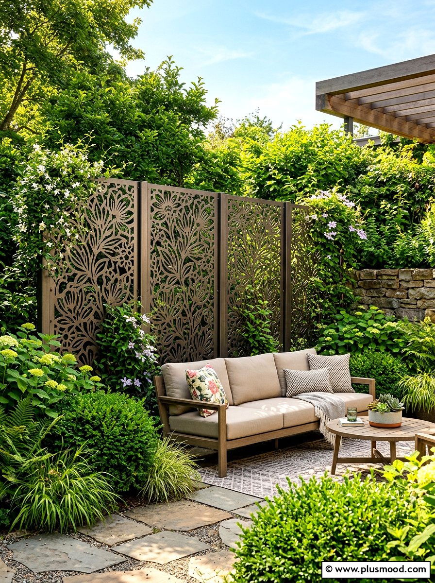 Privacy Screen Panels - 25 summer small yard ideas for summer