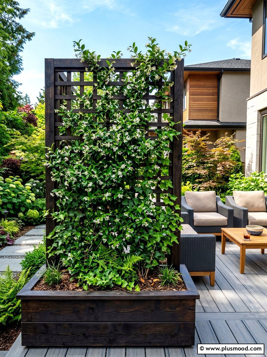 Privacy Screen Planter - 25 summer balcony patio ideas