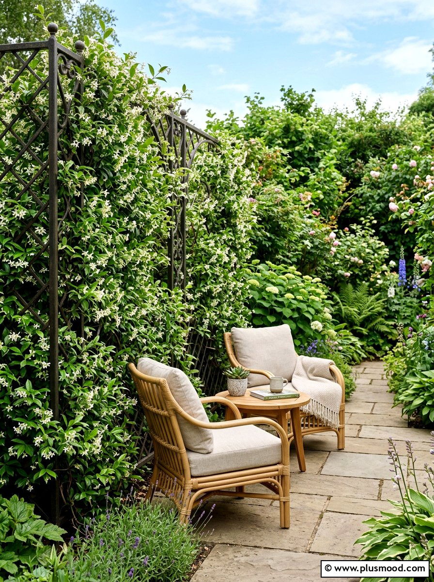 Privacy Screen Trellis - 25 summer small courtyard ideas