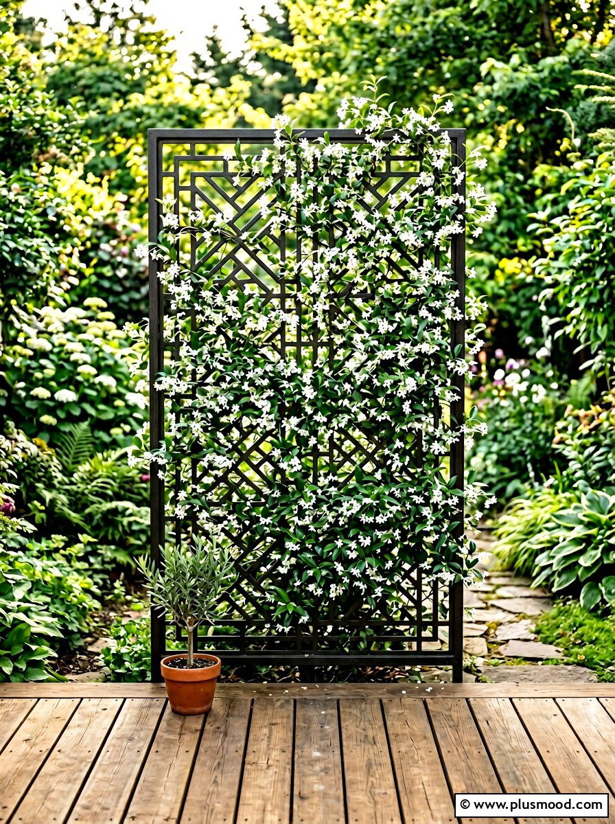 Privacy Screen Trellis - 25 summer small patio ideas