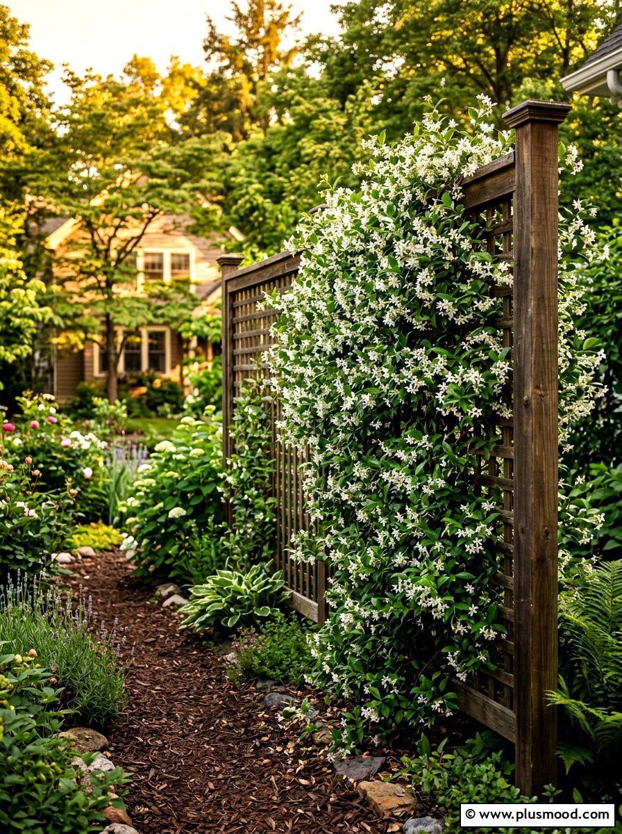 Privacy Screen With Climbing Vines - 25 summer side yard landscaping ideas