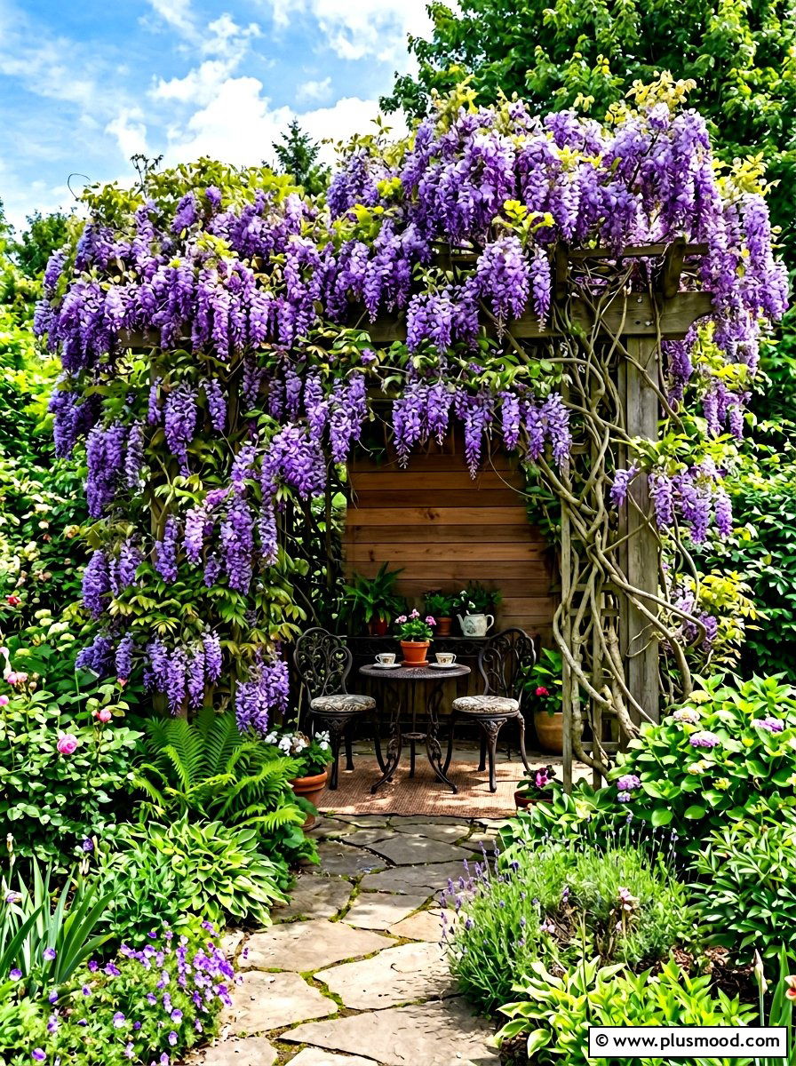 Privacy Screen With Climbing Vines - 25 summer cooling backyard ideas