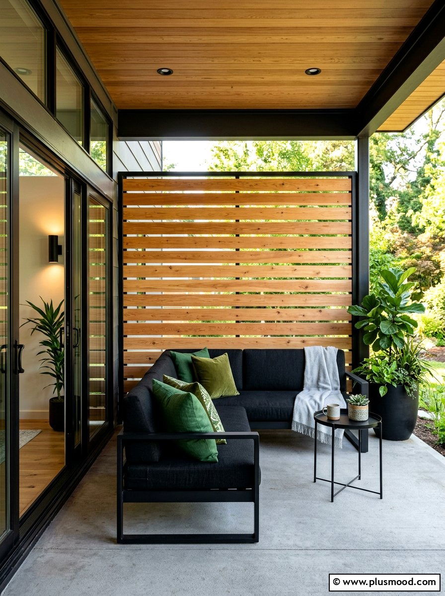 Privacy Slat Wall - 25 summer porch refresh for entertaining ideas
