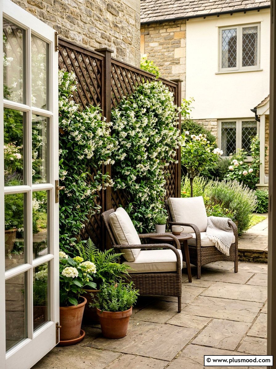 Privacy Trellis - 25 summer patio ideas for small spaces