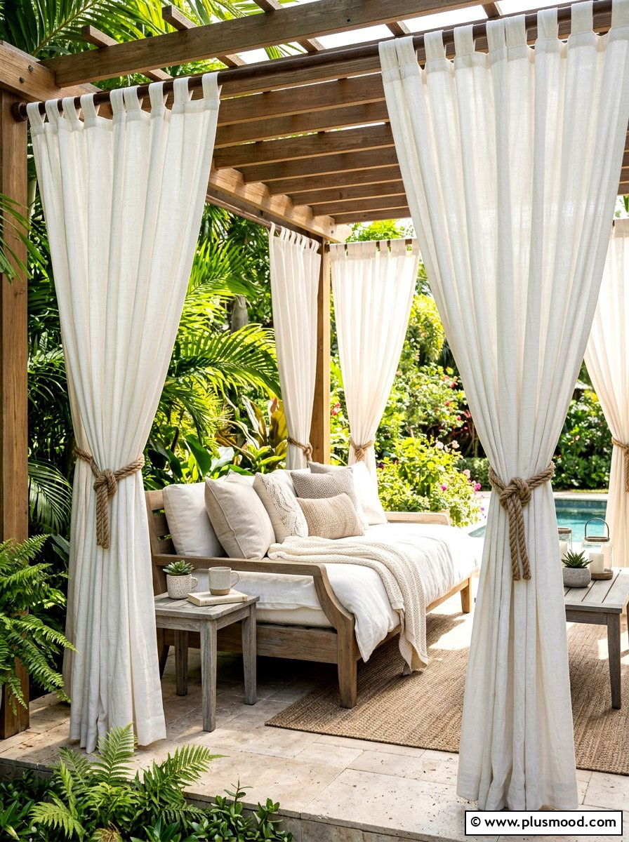 Privacy porch curtains - 25 summer porch ideas