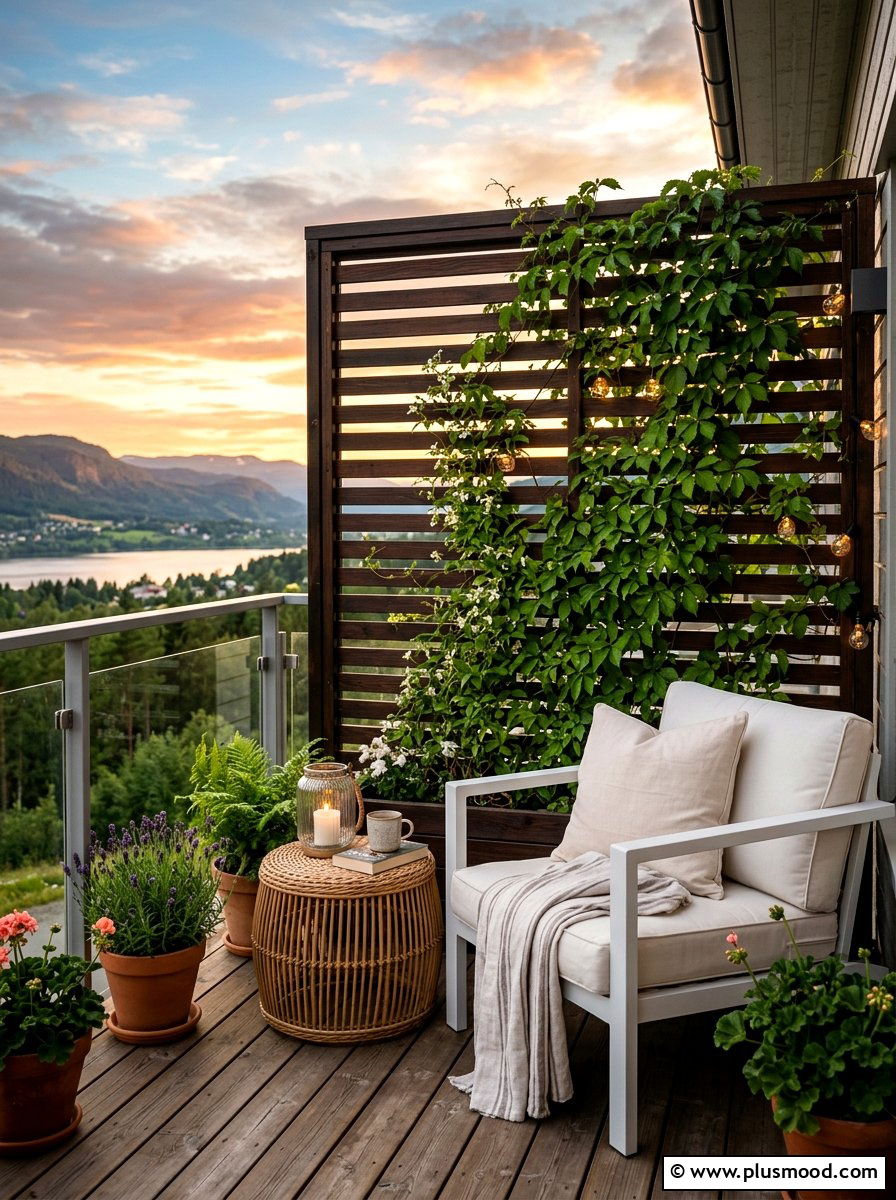 Privacy screen - 25 summer balcony decor ideas