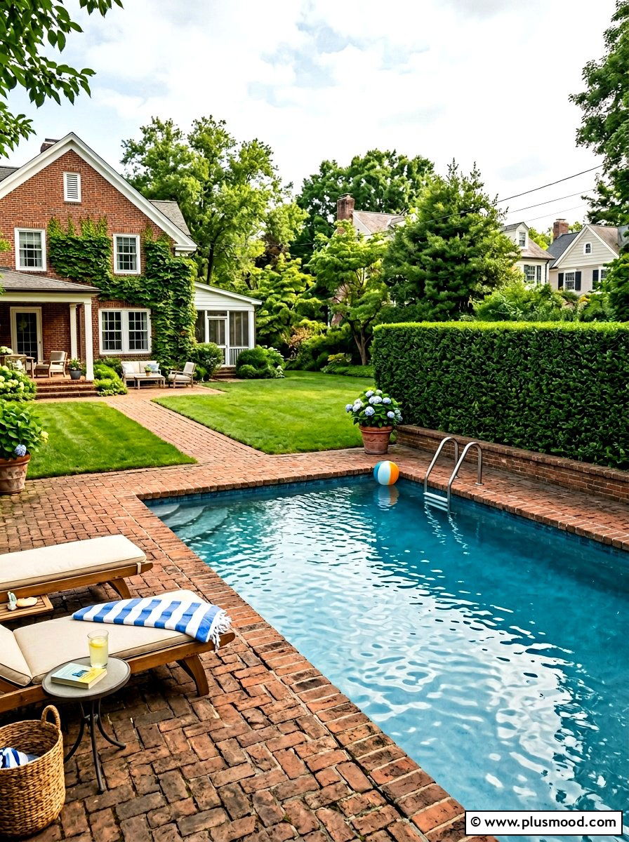 Privet hedge pool landscape - 25 pool landscaping ideas with hedge border