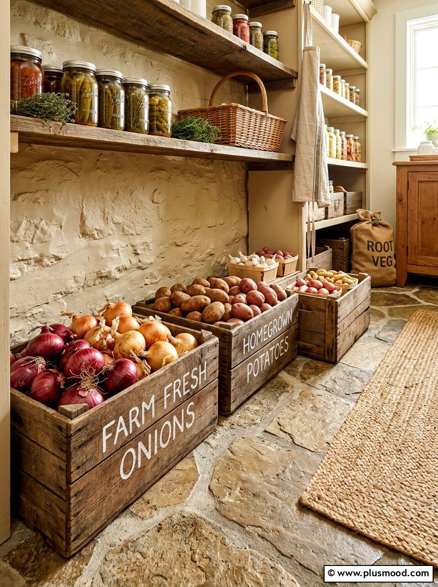 Produce Storage Crates - 25 summer pantry organization ideas
