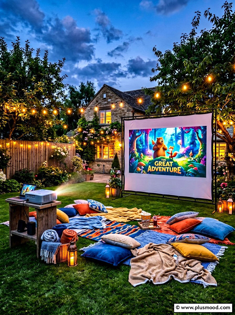 Projector Screen - 25 summer patio garden ideas