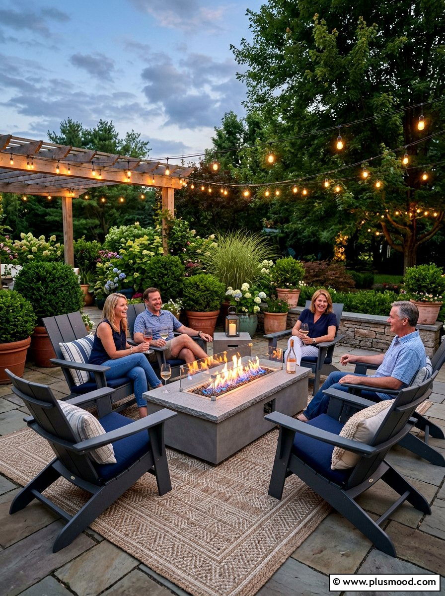 Propane Fire Pit - 25 summer backyard ideas for small yards