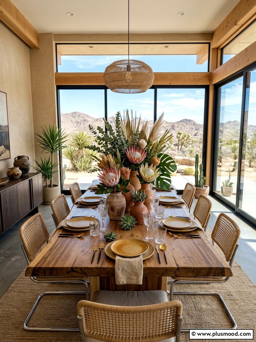Protea Exotic Table - 25 summer floral table decor ideas