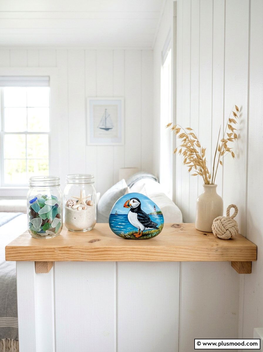 Puffin Painted Rock - 25 painted rock ideas with birds