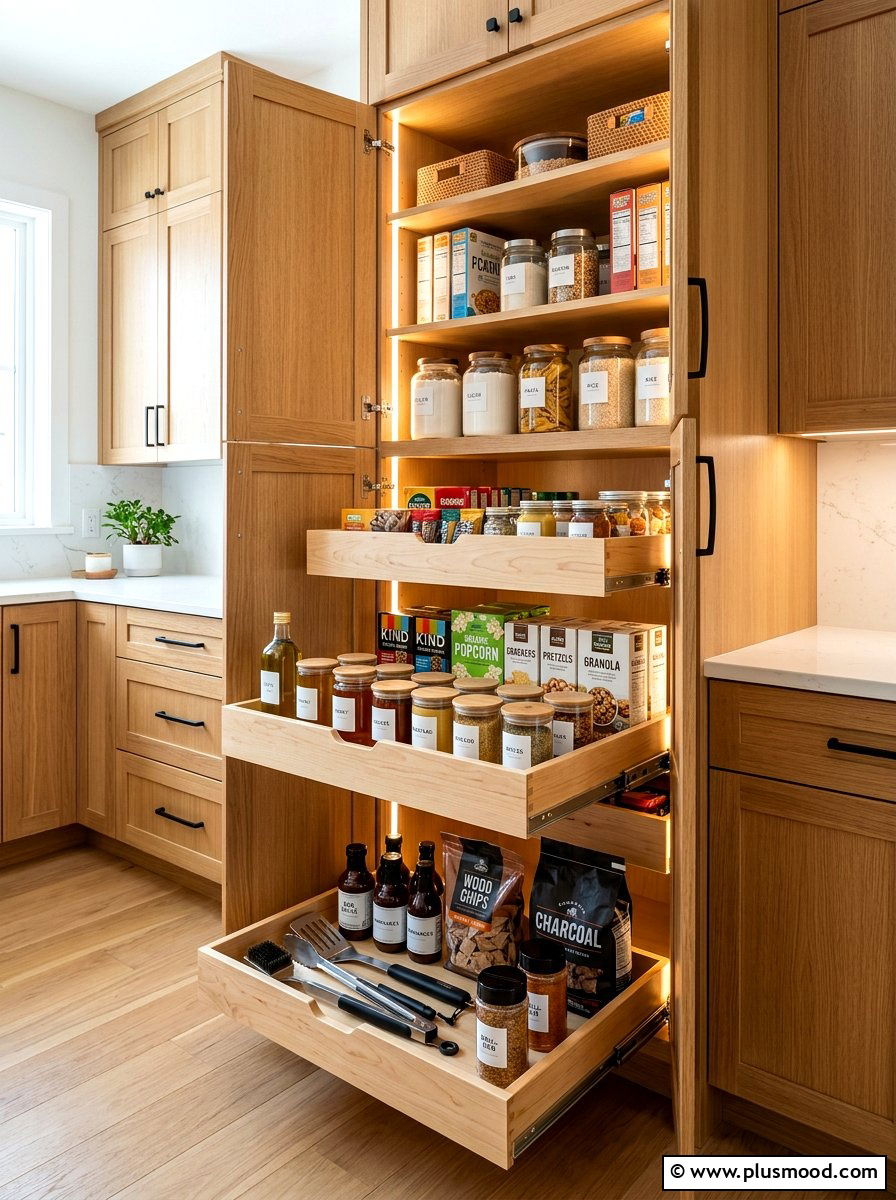 Pull Out Pantry Drawers - 25 summer kitchen organization ideas