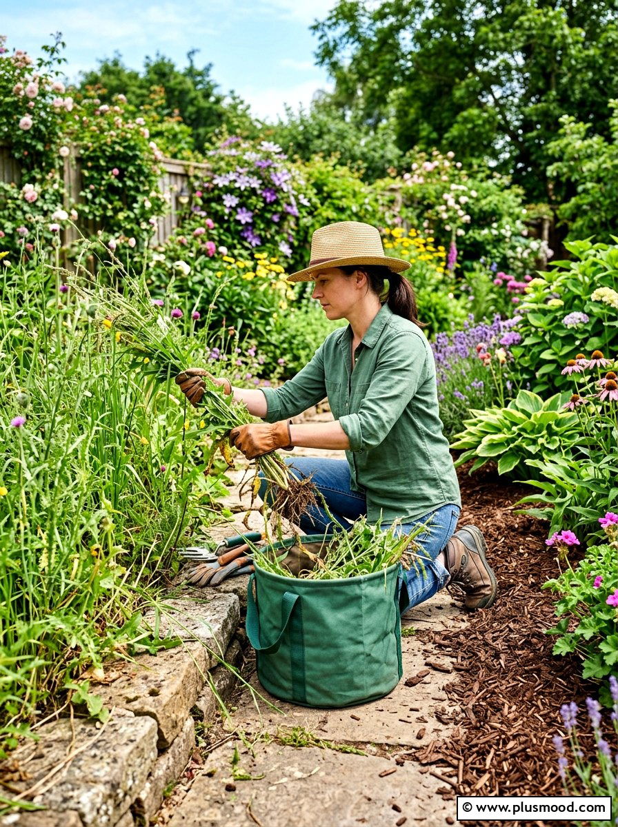 Pulling Invasive Weeds - 25 end of summer garden cleanup ideas