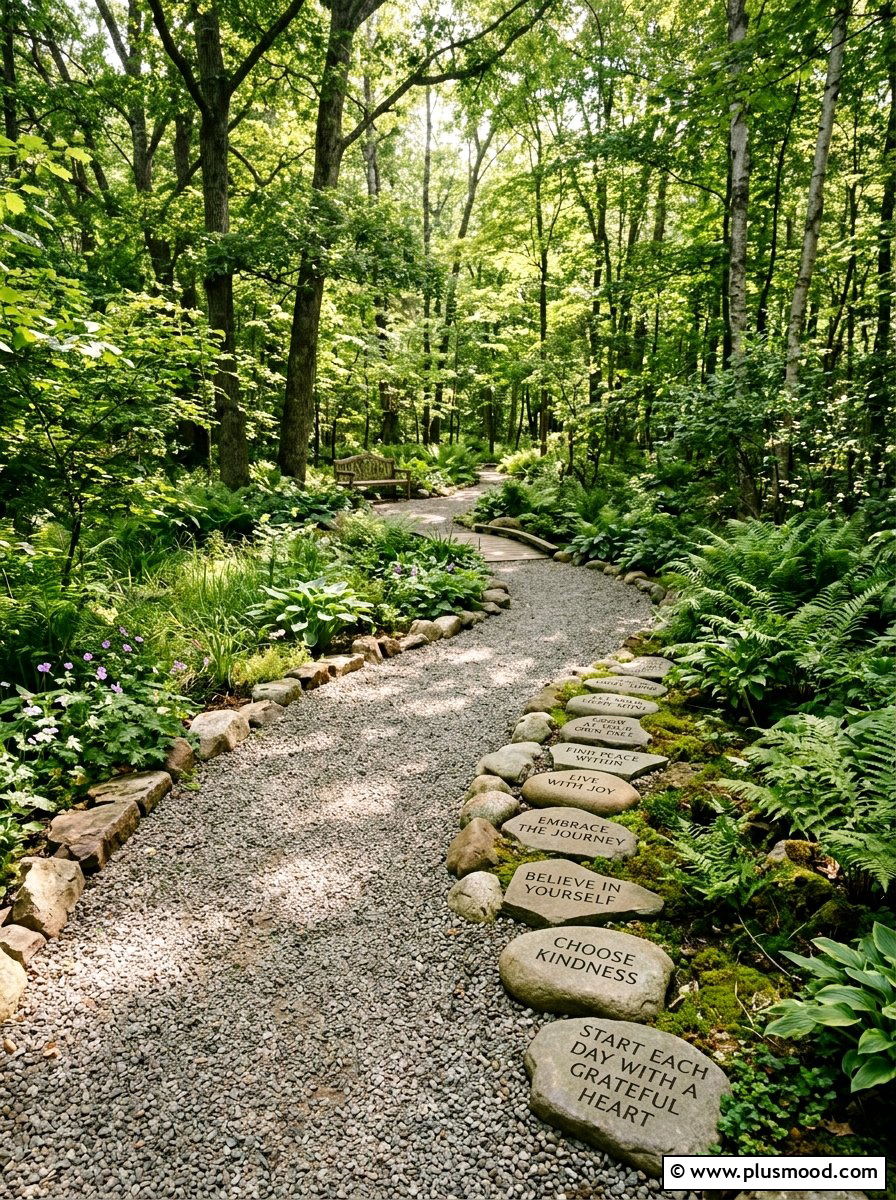 Quote garden stones - 25 painted rock ideas for spring garden