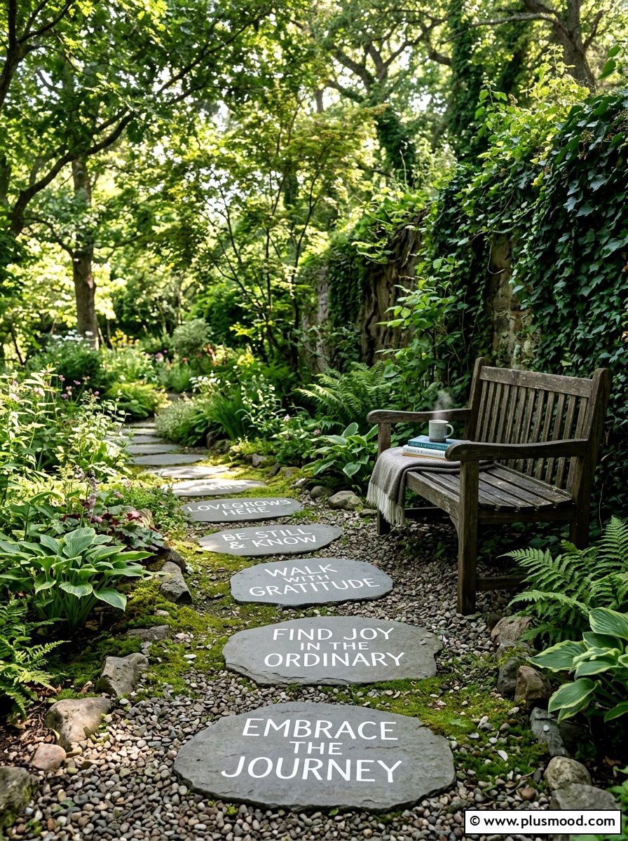 Quote painted stones - 25 painted rock ideas for stepping stones