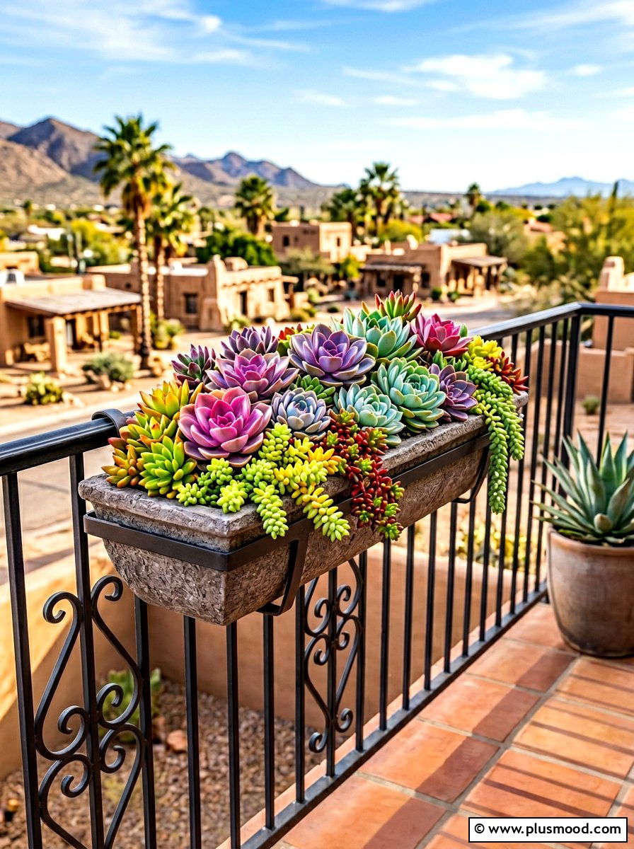 Railing Planter For Succulents - 25 summer railing planter balcony ideas